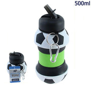 BORRACCIA SPORTIVA BOTTIGLIA 500ML PALESTRA PIEGHEVOLE PALLONE CALCIO 90038