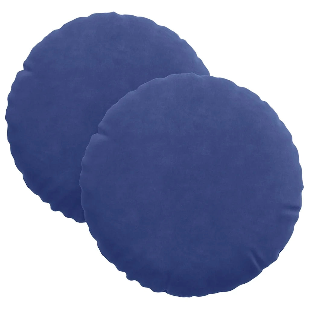 Cuscini per Seduta 2 pz | Cuscini per sedie Blu Polizia ?30 x 13 cm Velluto