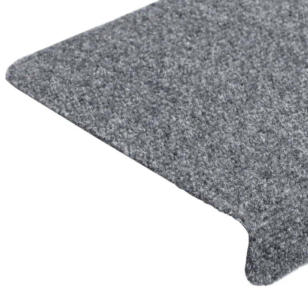 Tappetini per scale autoadesivi 5 pz 65x21x4 cm Grigio chiaro bordo rettangolare 149728