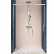 IMPALLI Box Doccia H210 Cm Estensibile 117-120 Cm Cabina Doccia Scorrevole Anta A Chiusura Rallentata Cristallo Temperato 8 Mm Trasparente Anticalcare Profili Alluminio (CROMO LUCIDO 120)