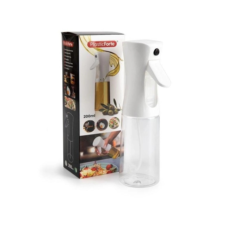 1 Pezzo Oliera Spray Spruzzatore in Vetro Bianco 200 ml