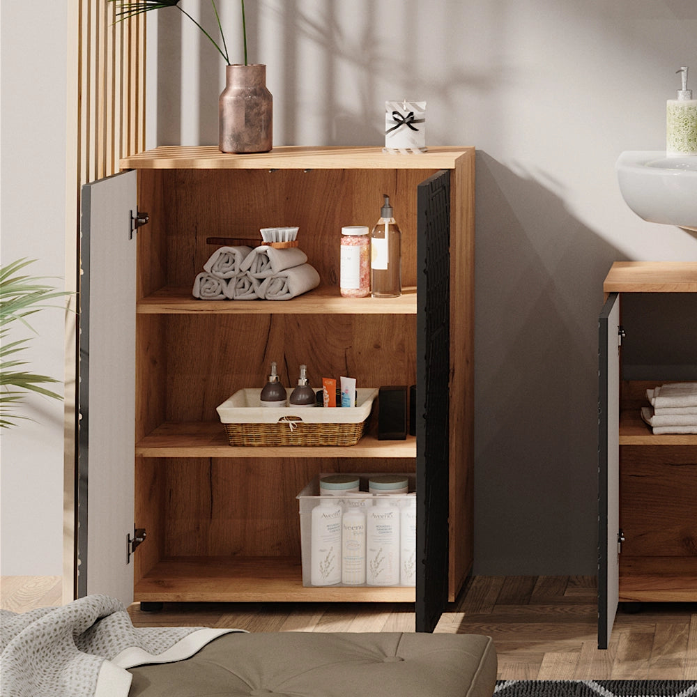 Vicco Mobile midi Antracite con struttura a nido d'ape 60 x 81 cm