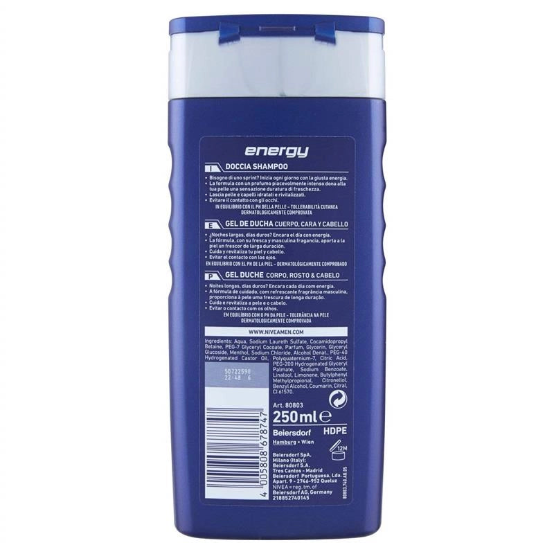 NIVEA DOCCIA SHAMPOO 250 ML ENERGY