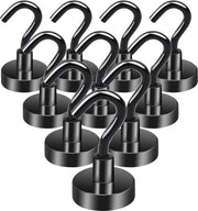 10 pezzi di uncini magnetici extra resistenti 15 kg magneti neodymium con uncini, 20 mm