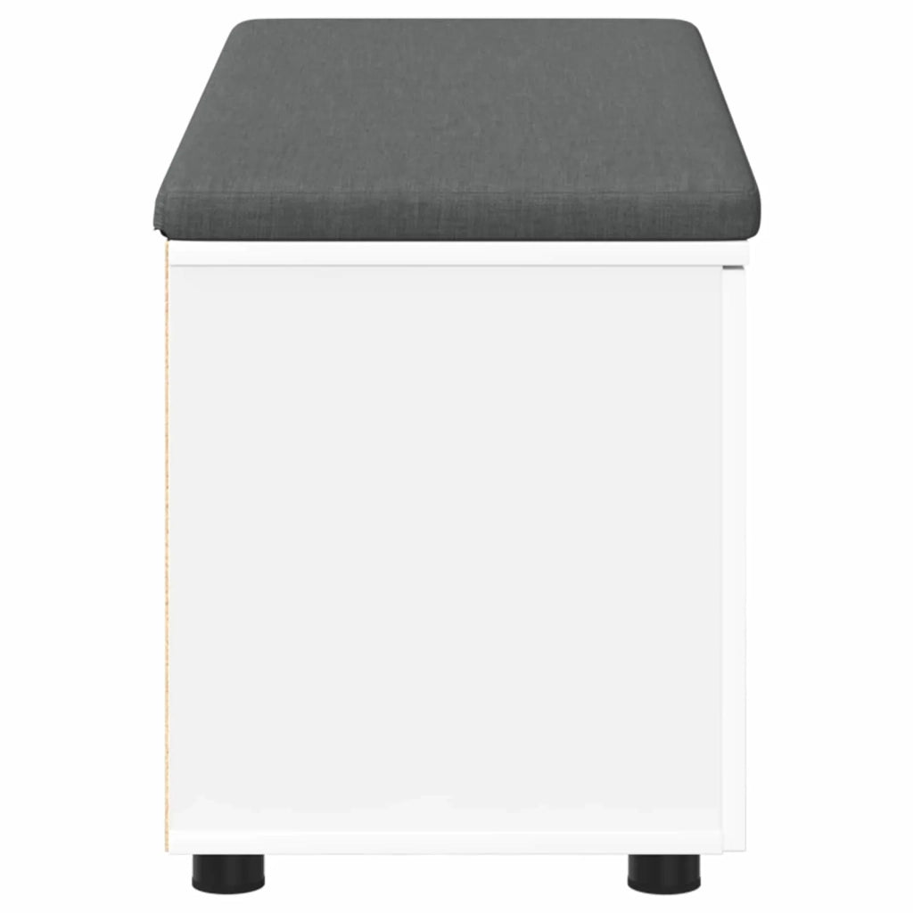 Panca per ingresso con cuscino-Sgabello-Panca da Corridoio Bianco 100 x 38 x 46 cm 109757