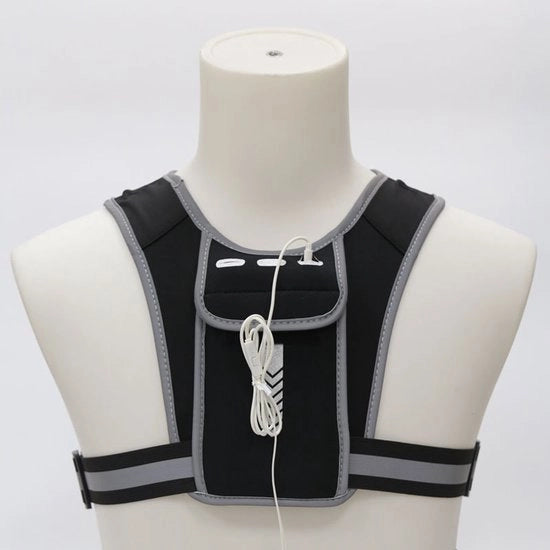 Rugzak da donna o uomo per jogging outdoor migliorata, borsa da spalla per camminata, borsa con contenitore per bottiglia d'acqua, borsa da spalla per smartphone per allenamento e fitness