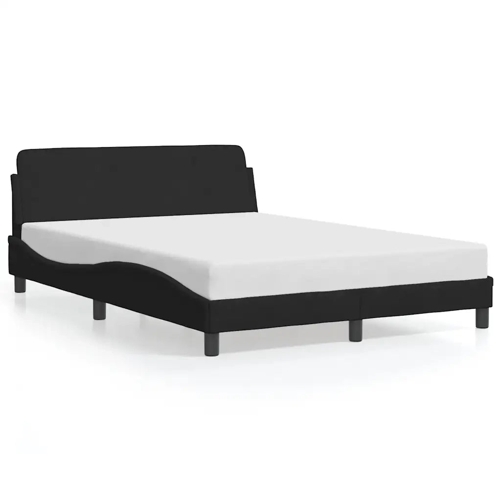 Giroletto-Struttura Letto Dover Nero 140x200 cm in Velluto