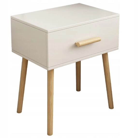 Comodino bianco 45x54,5x30 cm
