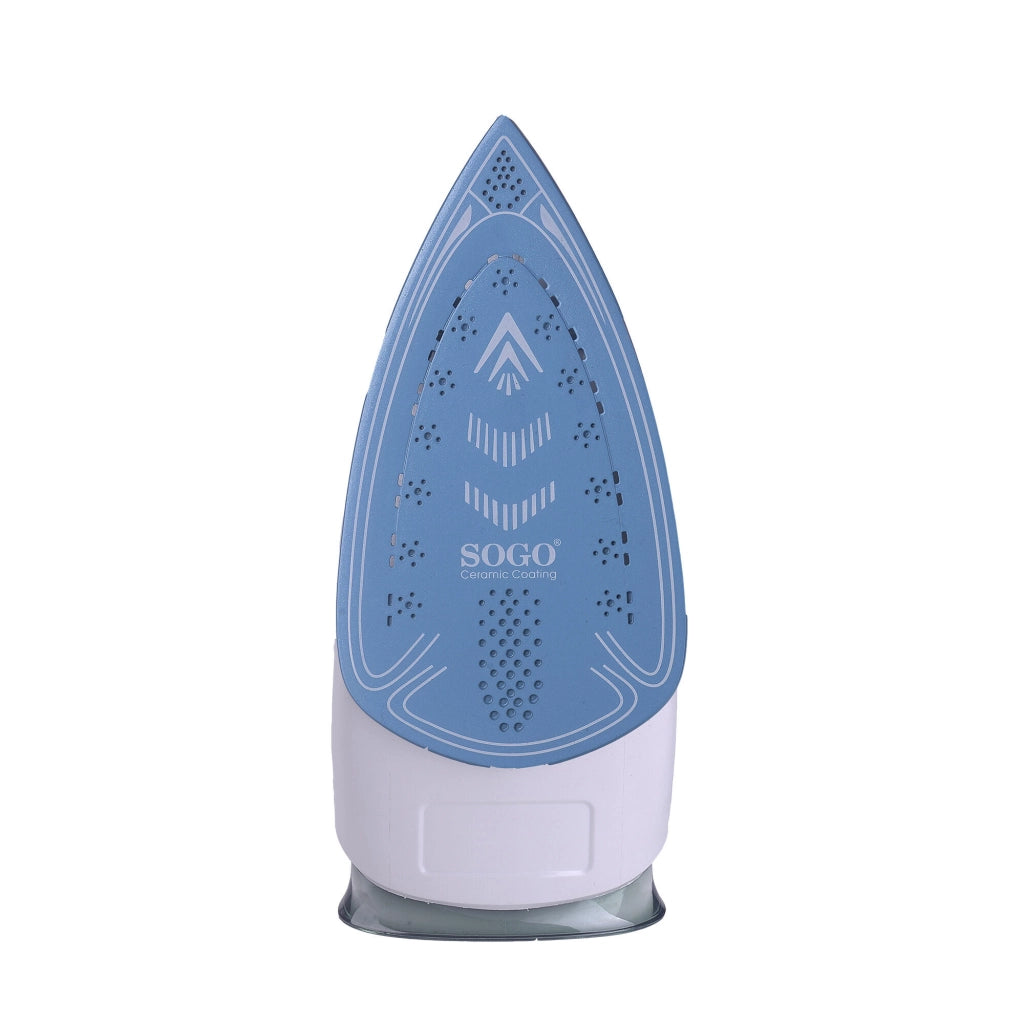 Ferro da stiro a vapore con caldaia 2800W, serbatoio 300ml, piastra ceramica anticalcare, stiratura verticale - SOGO