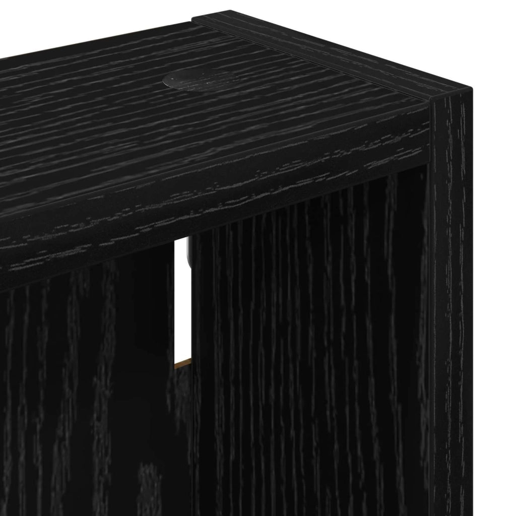 Armadio da bagno a muro Rovere Nero 20 x 10 x 50 cm 889280