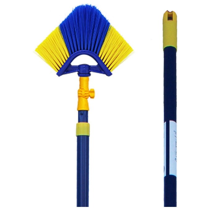 Berni Group scopa telescopica milleusi, manico in metallo 3 m, corpo termoplastica, setole polipropilene, snodo incluso
