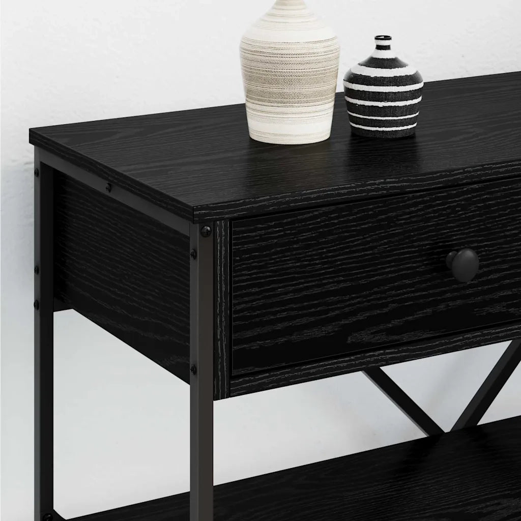 Tavolo consolle Rovere Nero 75 x 34,5 x 75 cm legno 871314