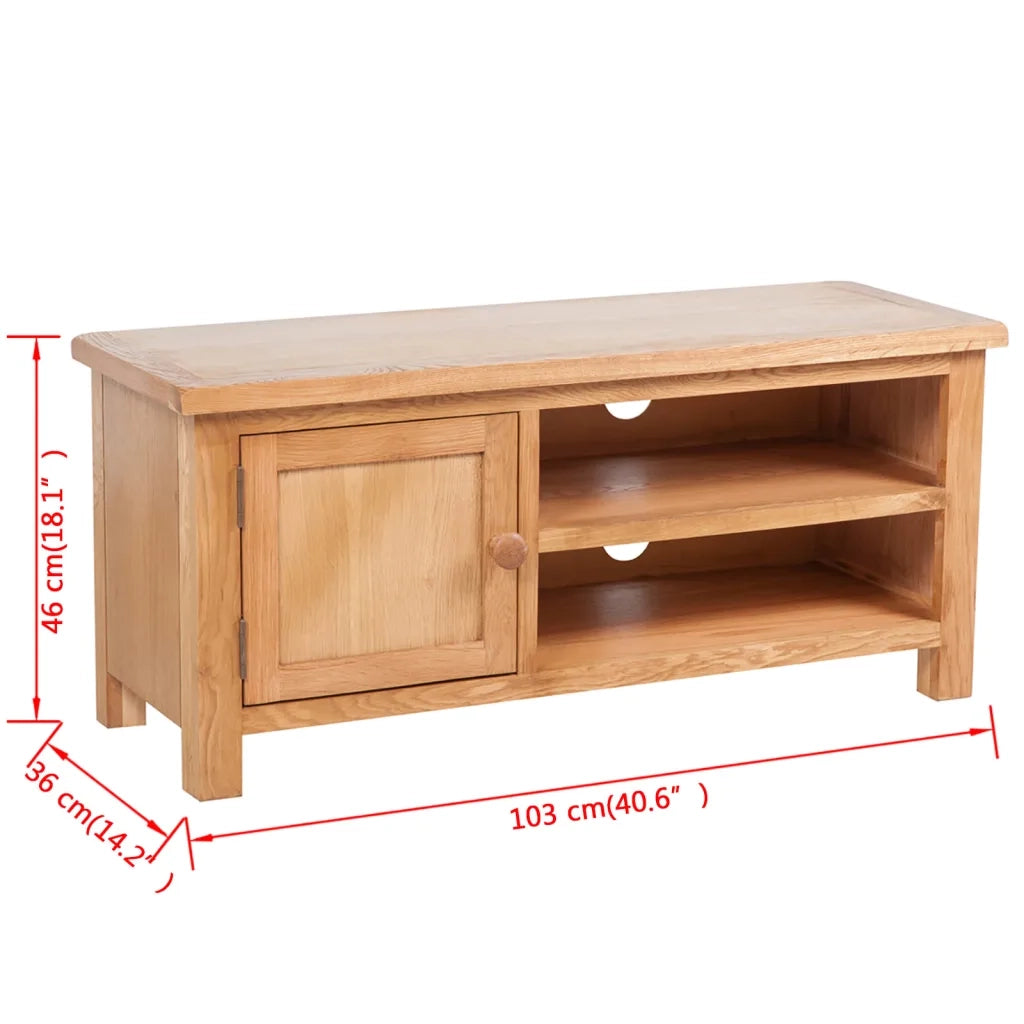 Mobile TV 103 x 36 x 46 cm in Legno Massello di Rovere 241679