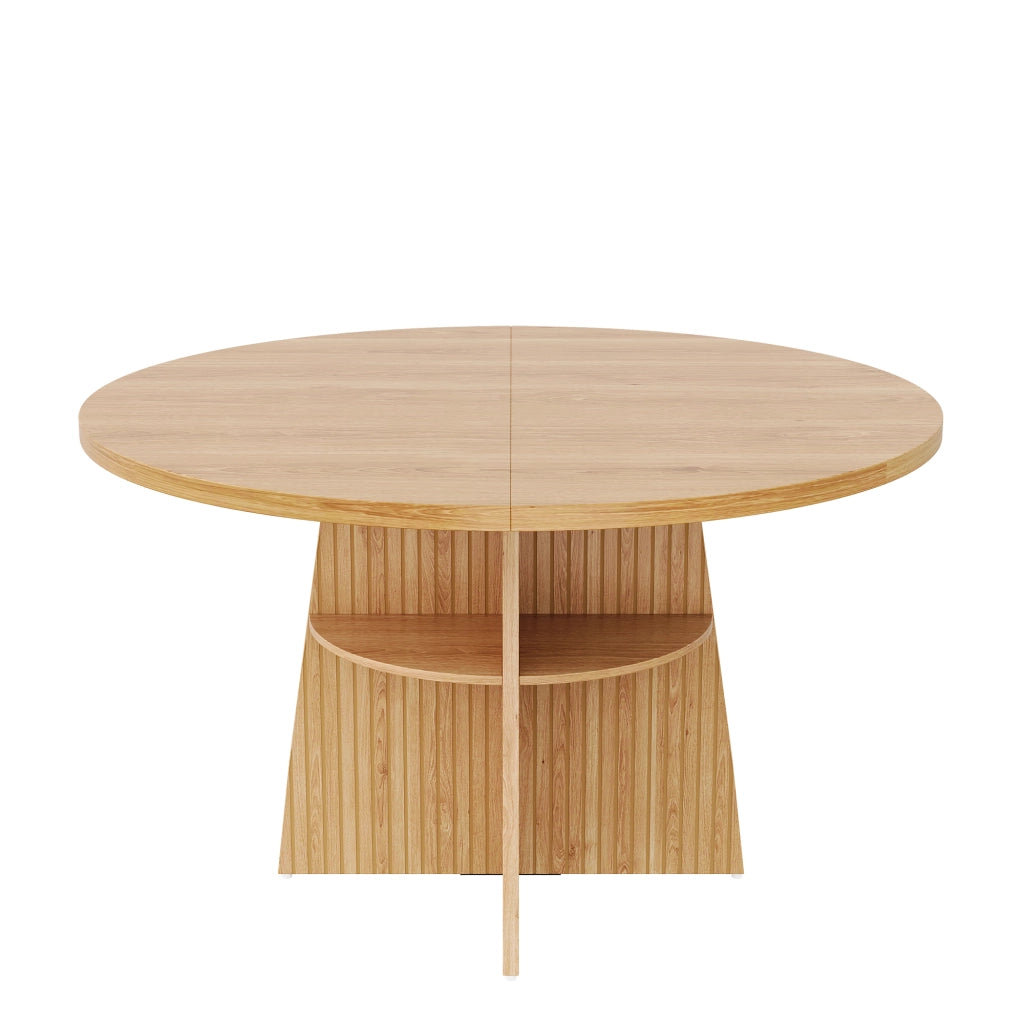 TAVOLO DA PRANZO ROTONDO ESTENSIBILE 110-150 x 110 x 77,5 cm MDF NATURALE