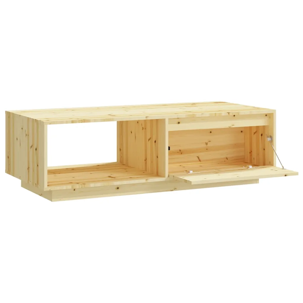 Tavolino da Salotto 110x50x33,5 cm in Legno Massello di Abete 809881
