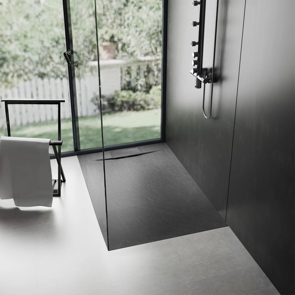 Piatto Doccia Bazalt Black 80x120