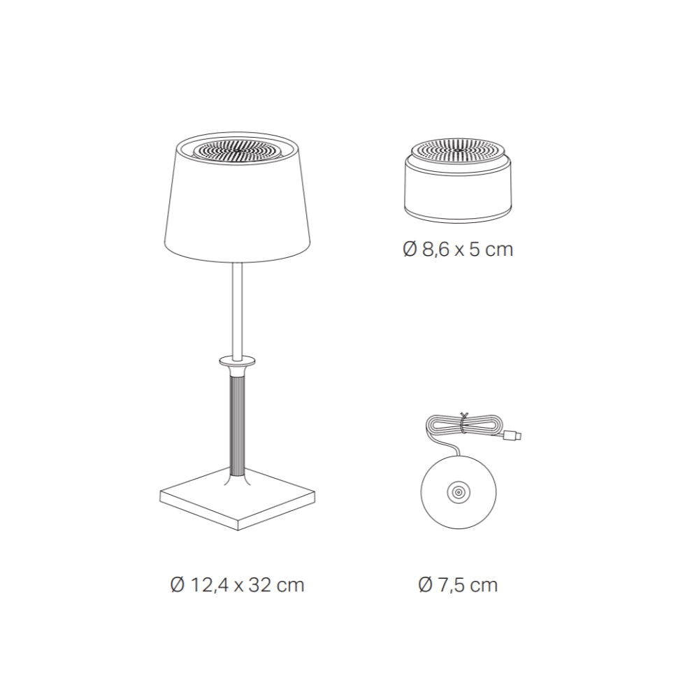 Zafferano Base di Ricarica a Contatto USB-A per Poldina Classic e Flaminia - Wireless, Compatibile, no spina