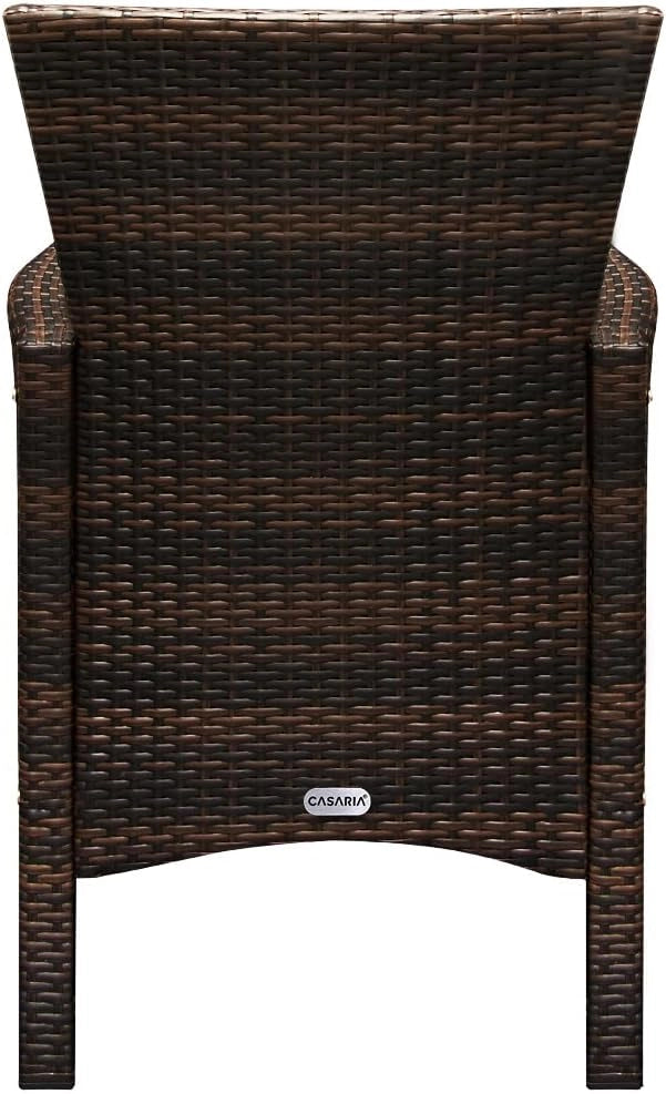Set di Mobili da Giardino 8 Sedie incl. Cuscini da 7 cm con Tavolo 190x90 cm Mobili da Esterno per Terrazza Resistenti in Polyrattan Legno di Acacia per Balcone Lounge