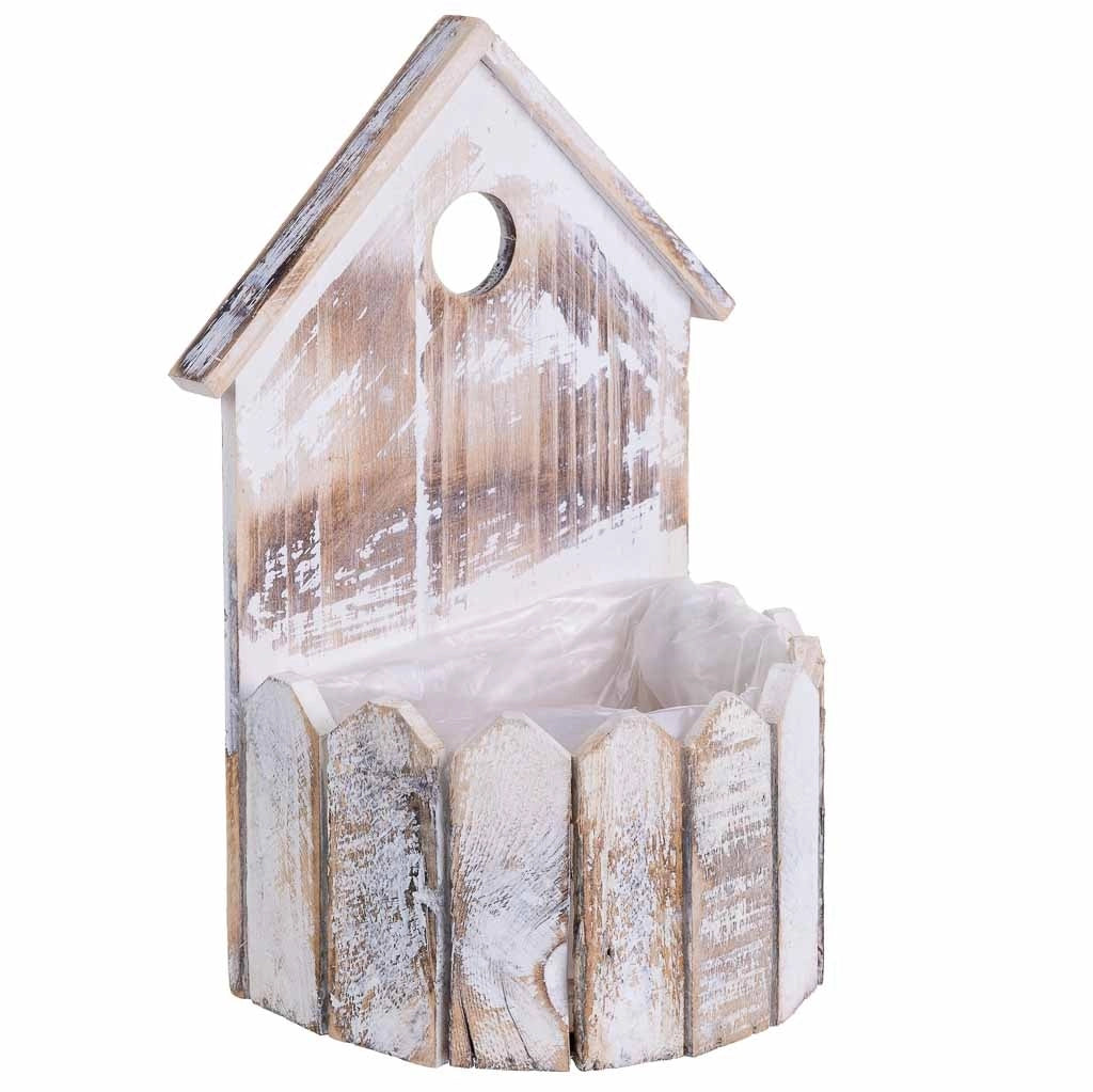 Rotondo portavaso in legno 19x11x28/10h cm