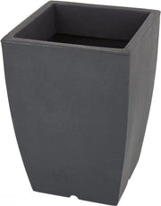 Vaso per piante - ca. 40 x 40 x 53 cm - plastica antracite - grande dimensione