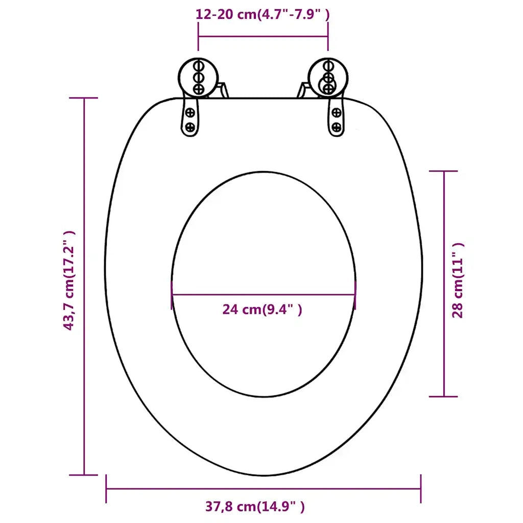 Tavolette WC con Coperchi 2 pz in MDF Design Legno Antico CFW1269547