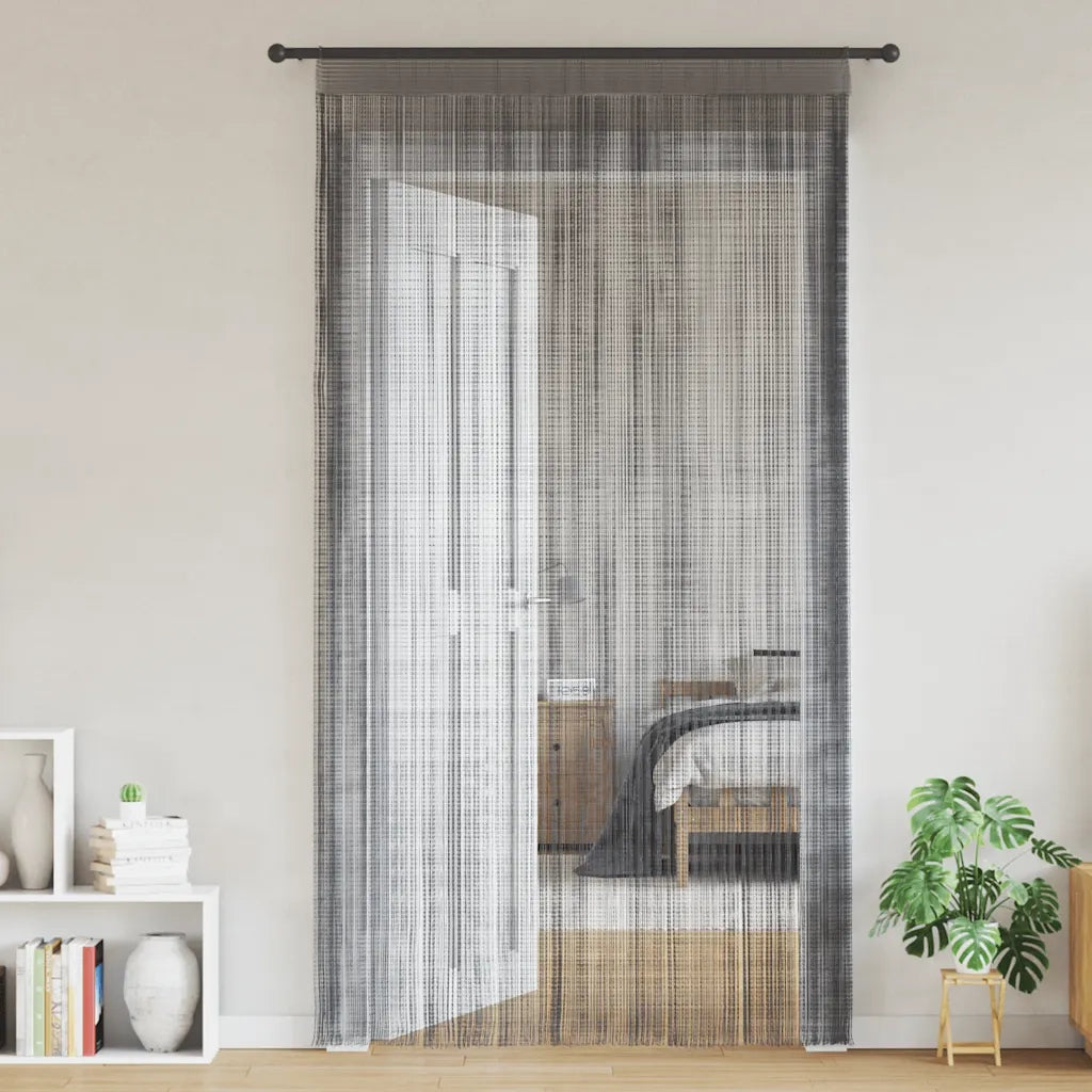 Tende a fili 2 pz Antracite 100x250 cm 4102051