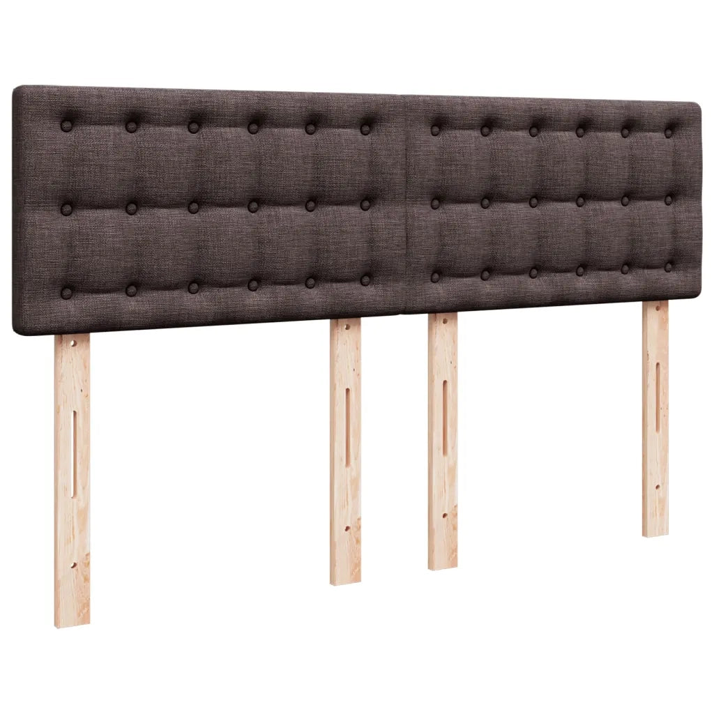 Giroletto a Molle con Materasso Marrone Scuro 160x200cm Tessuto 3286748