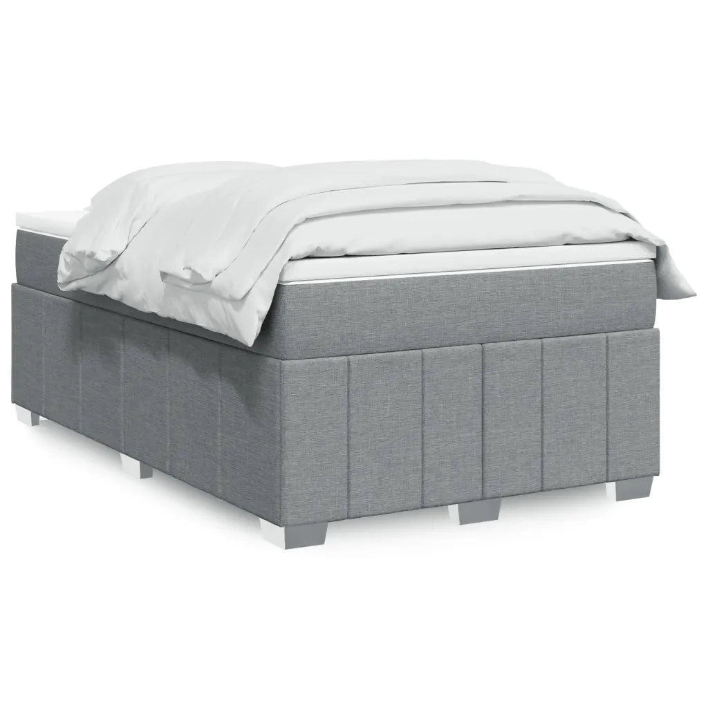 Giroletto a Molle con Materasso Grigio Chiaro 120x200cm Tessuto