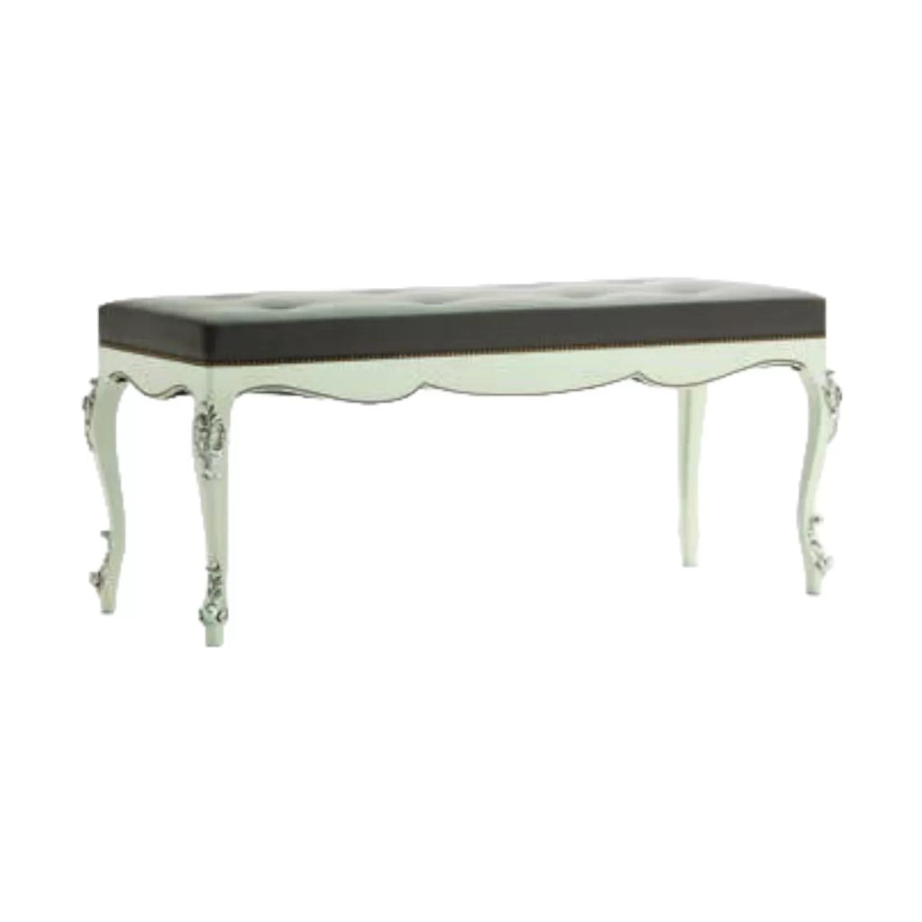 Panchetta classica in legno laccato bianco l.130 p.50 h.55 - Mobili 2G