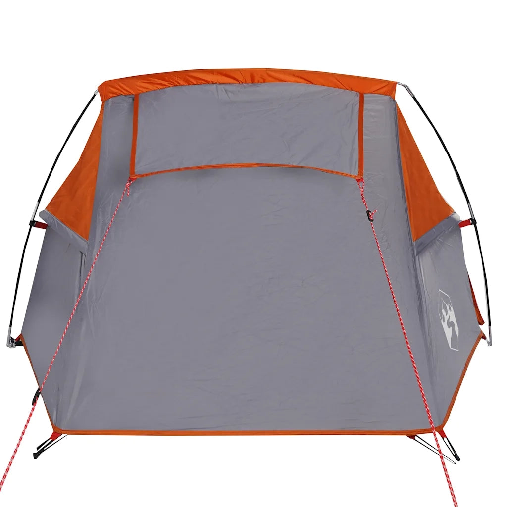 Tenda da Campeggio a Tunnel per 2 Persone Grigio e Arancione 94614