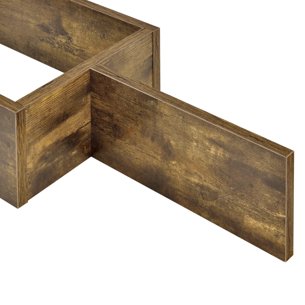 Mensola da parete mobile di design ripiani 104 cm effetto legno scuro 03_0005207