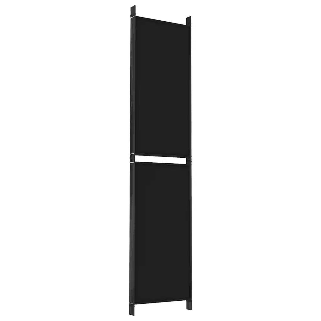 Divisorio 5 Pannelli Nero 250x220 cm Tessuto 350253
