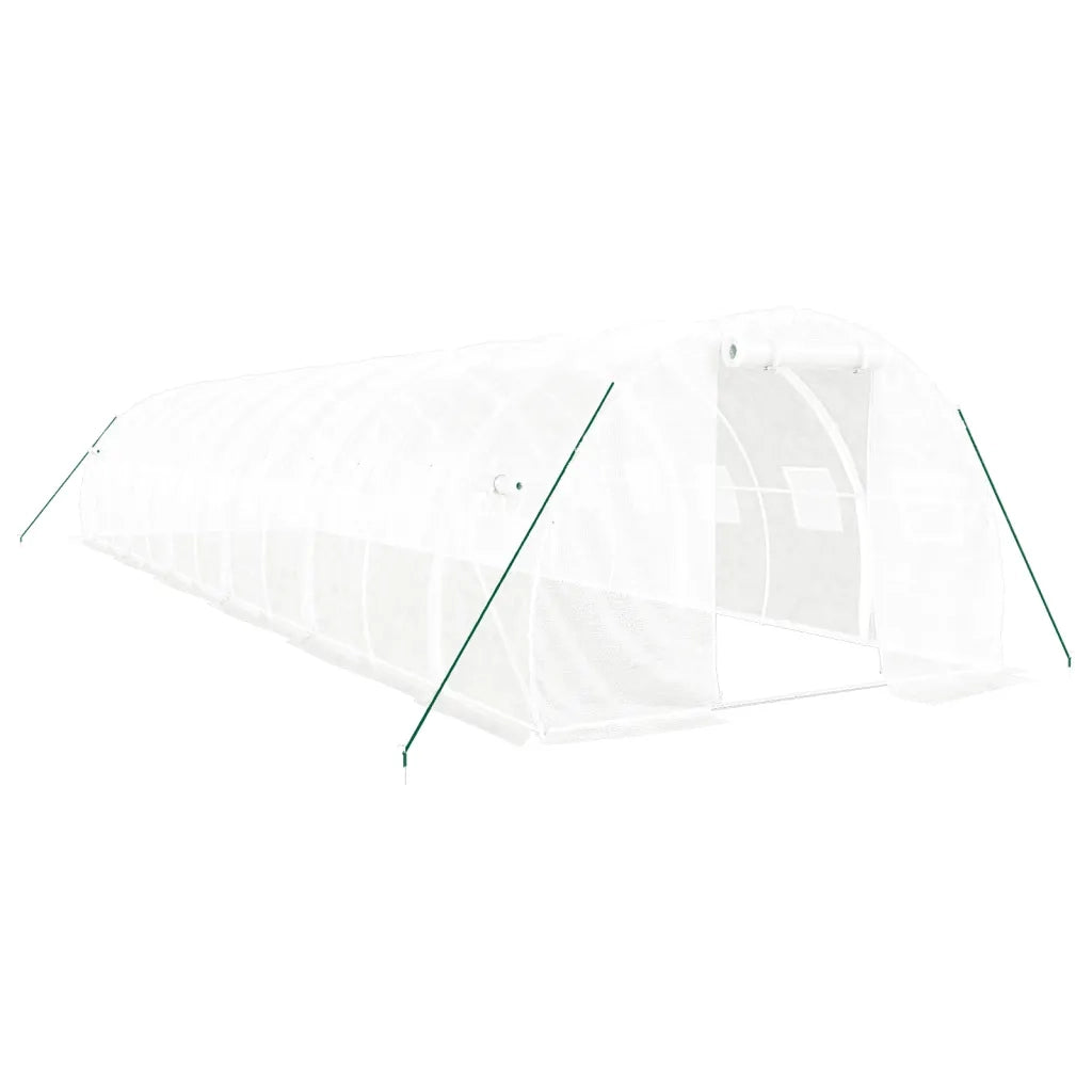 Serra con Telaio in Acciaio Bianco 36 mÂ² 12x3x2 m