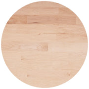 Piano Tavolo Rotondo Ø50x1,5 cm Massello di Rovere Non Trattato 342895