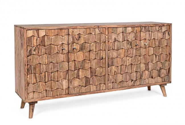 Credenza 4 Ante 177x40x90 cm in Legno Marrone