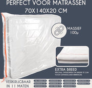 Matrashoe 70x140 cm (Altezza 20 cm) - Proteggi il tuo materasso - Perfetto per la conservazione, il trasporto - Con cerniera
