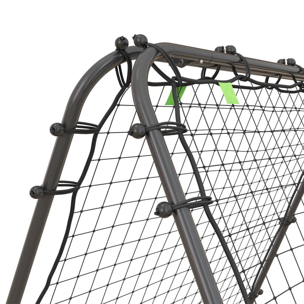 Rebounder da calcio pieghevole regolabile in acciaio nero