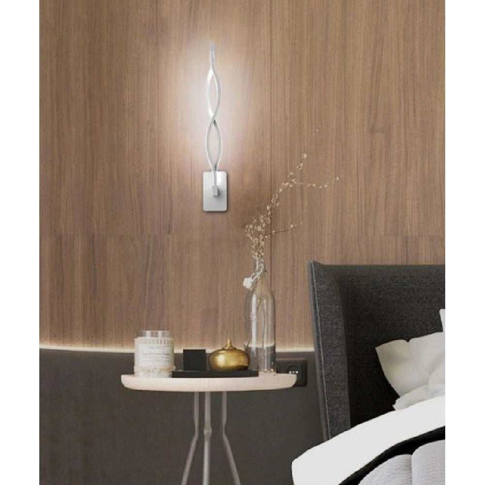 Trade Shop - Applique Led Da Parete 9watt Luce Fredda 6500k Calda 3000k Naturale 4000k E16 - -bianco Naturale      -
