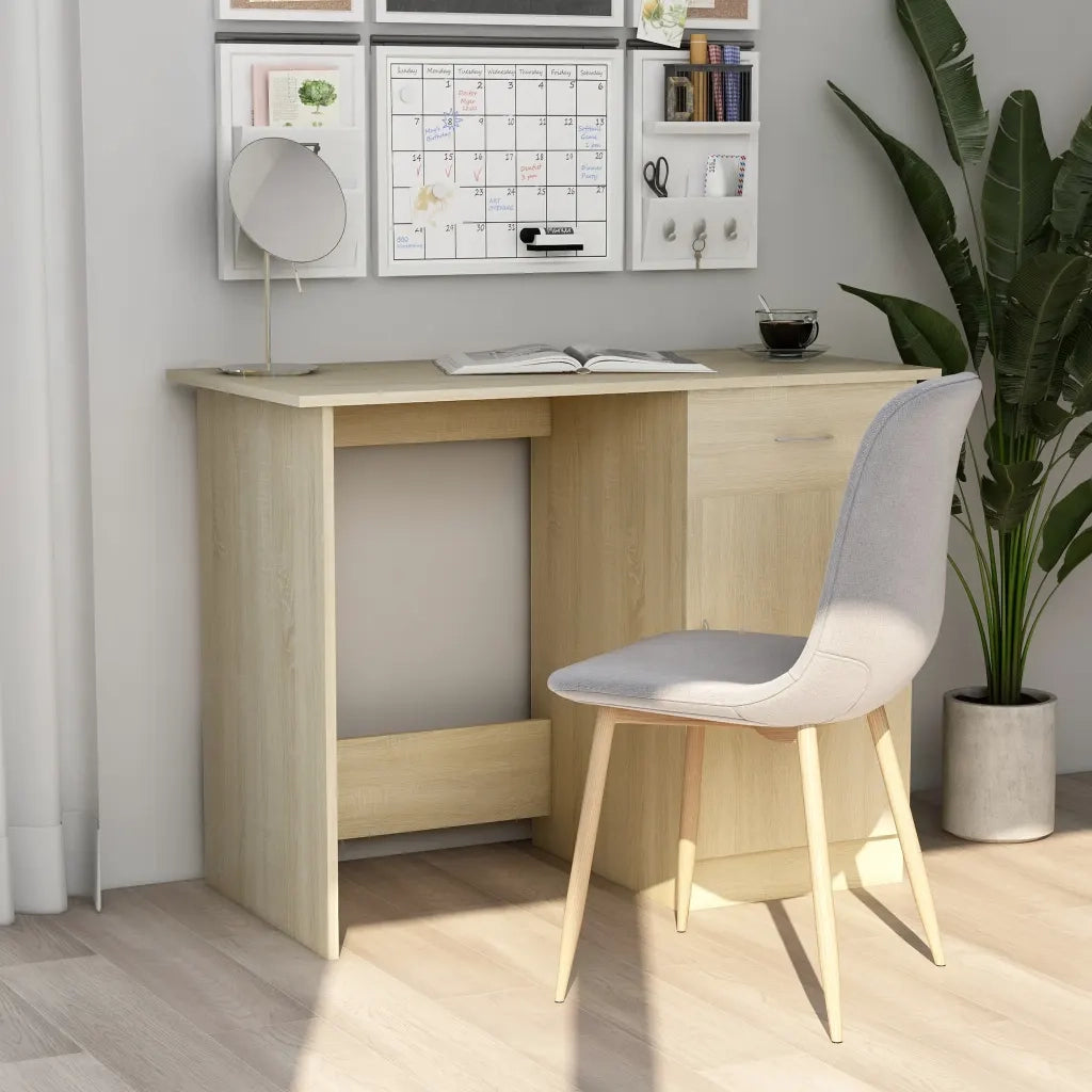 Scrivania Rovere Sonoma 100x50x76 cm in Legno Multistrato 801083