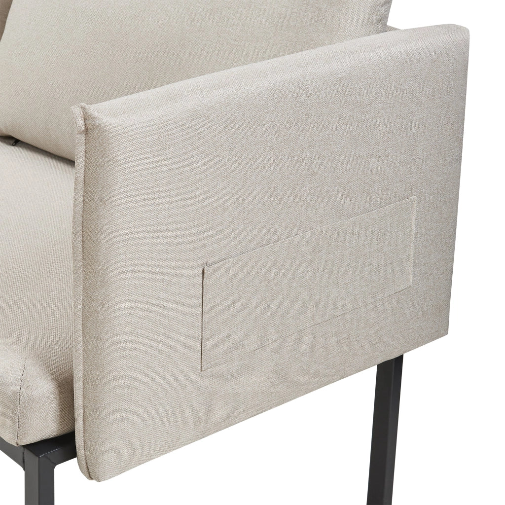 Divano/poltrona a 2 posti 69 x 158 x 63 cm beige 03_0009131