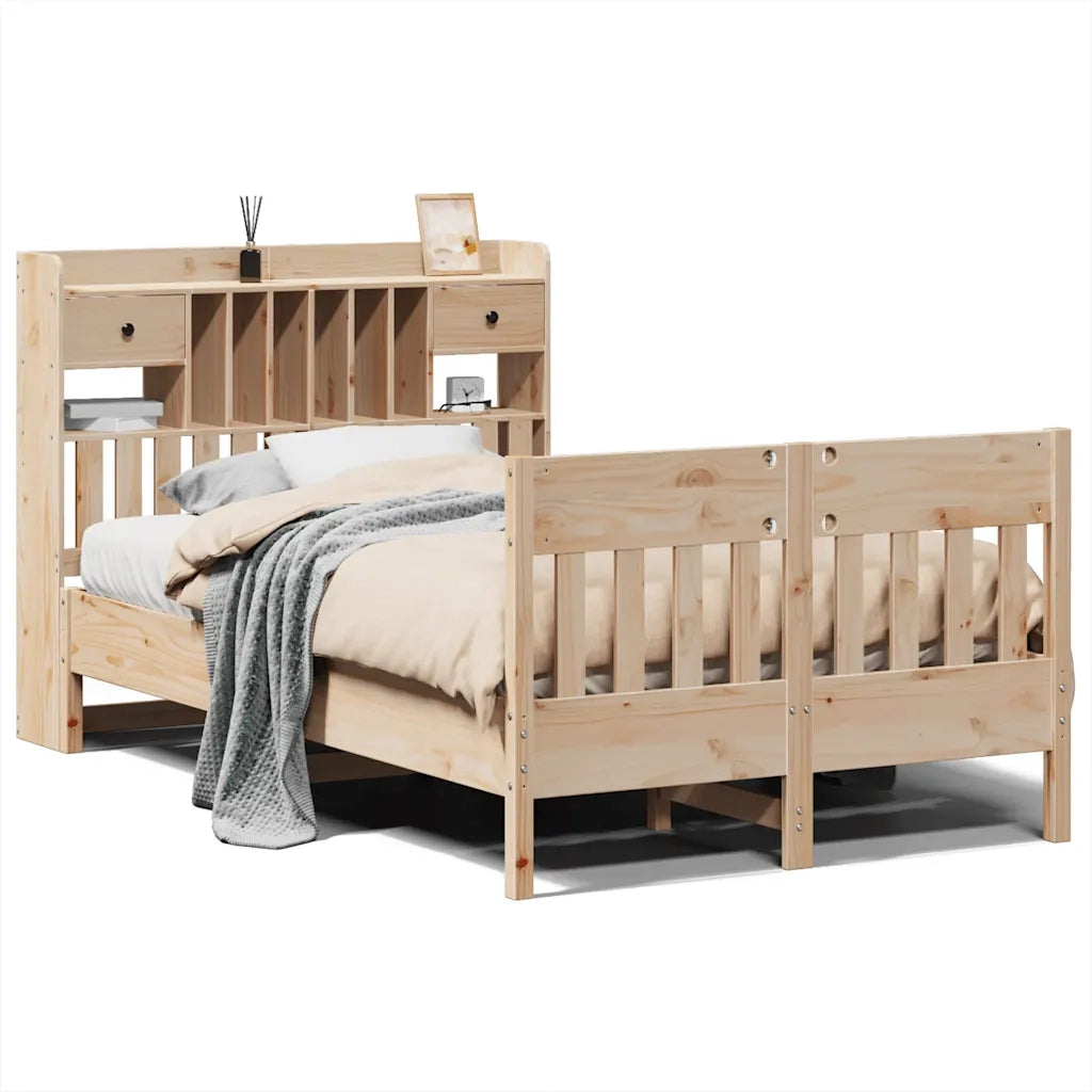 Letto senza Materasso 135x190 cm in Legno Massello di Pino 3323275