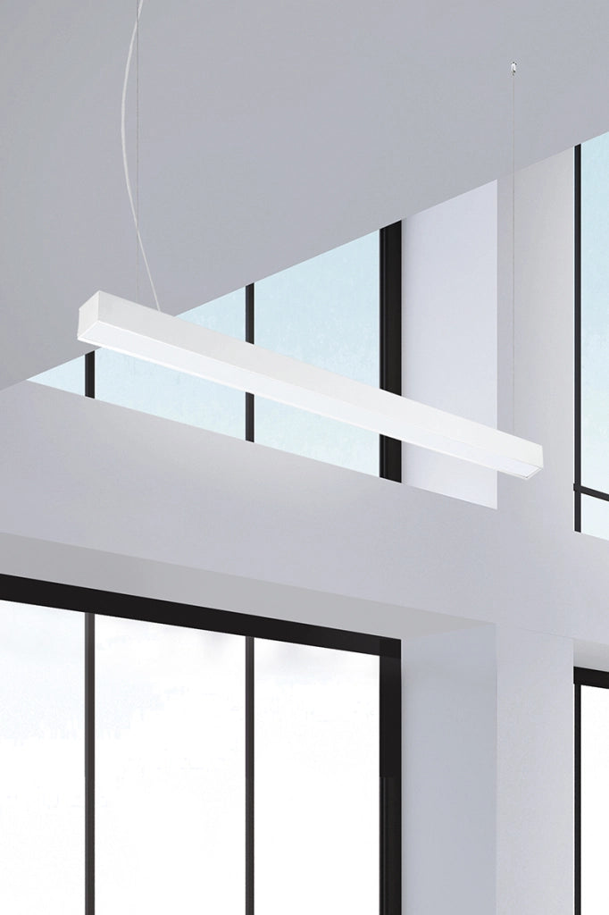 Lampada PULA Sospensione o Plafoniera LED 54W 120° CRI90 Grigio 3000K - Illuminazione Diretta in Acciaio IP20 - Rossini Group