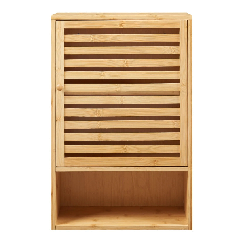 Mobiletto/scaffale da parete per bagno 60 x 40 x 20 cm bambù naturale 03_0008891