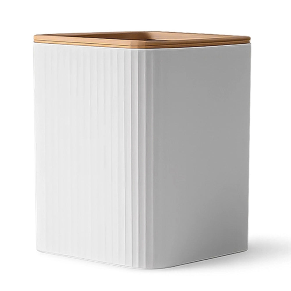 Set accessori bagno bianco in plastica e bambù 5 pezzi – Show