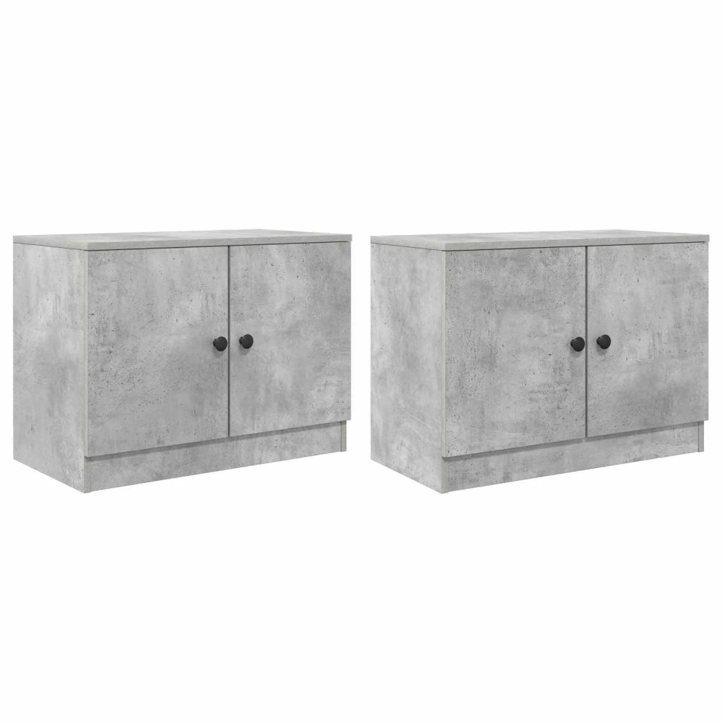 Armadietto per letto 2 pcs Grigio Cemento 66 x 35 x 48 cm 893718