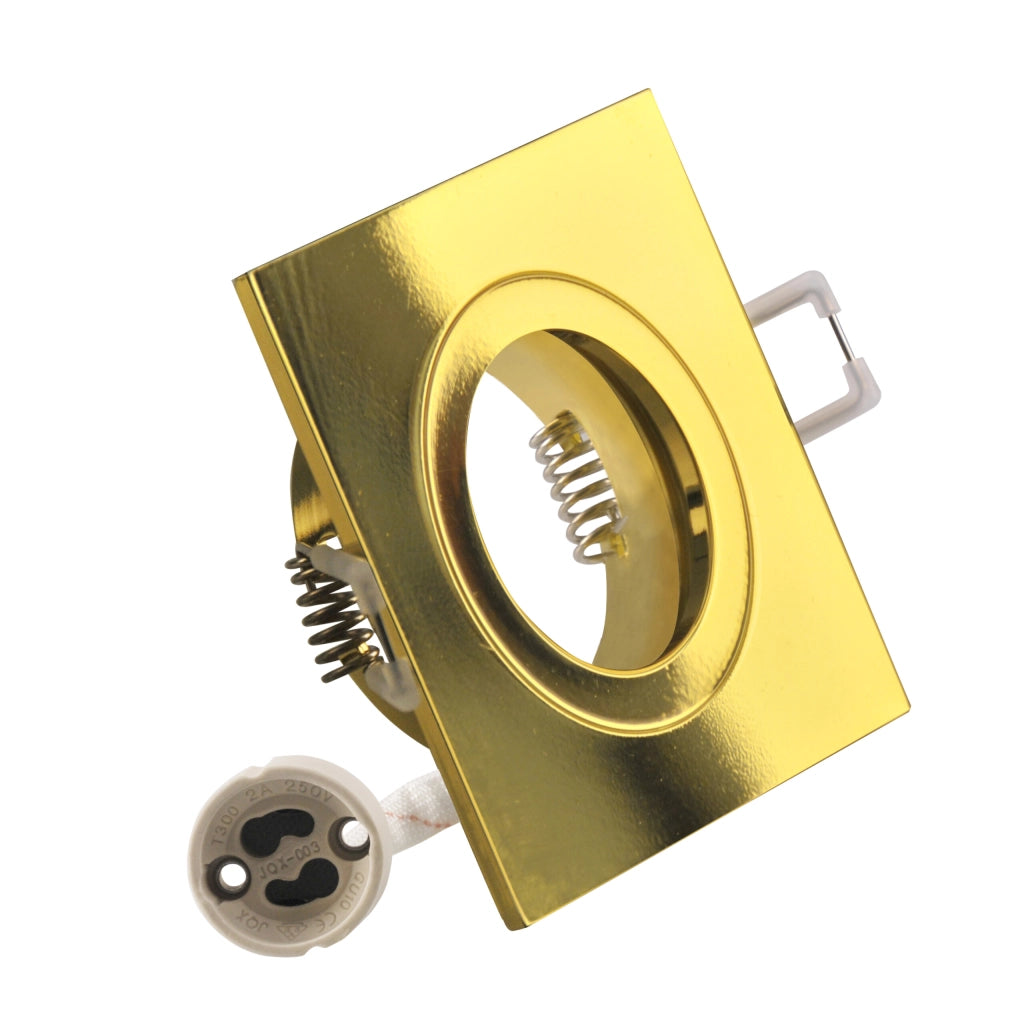 Faretto incasso quadrato oro GU10 FEBE 323347 Polux
