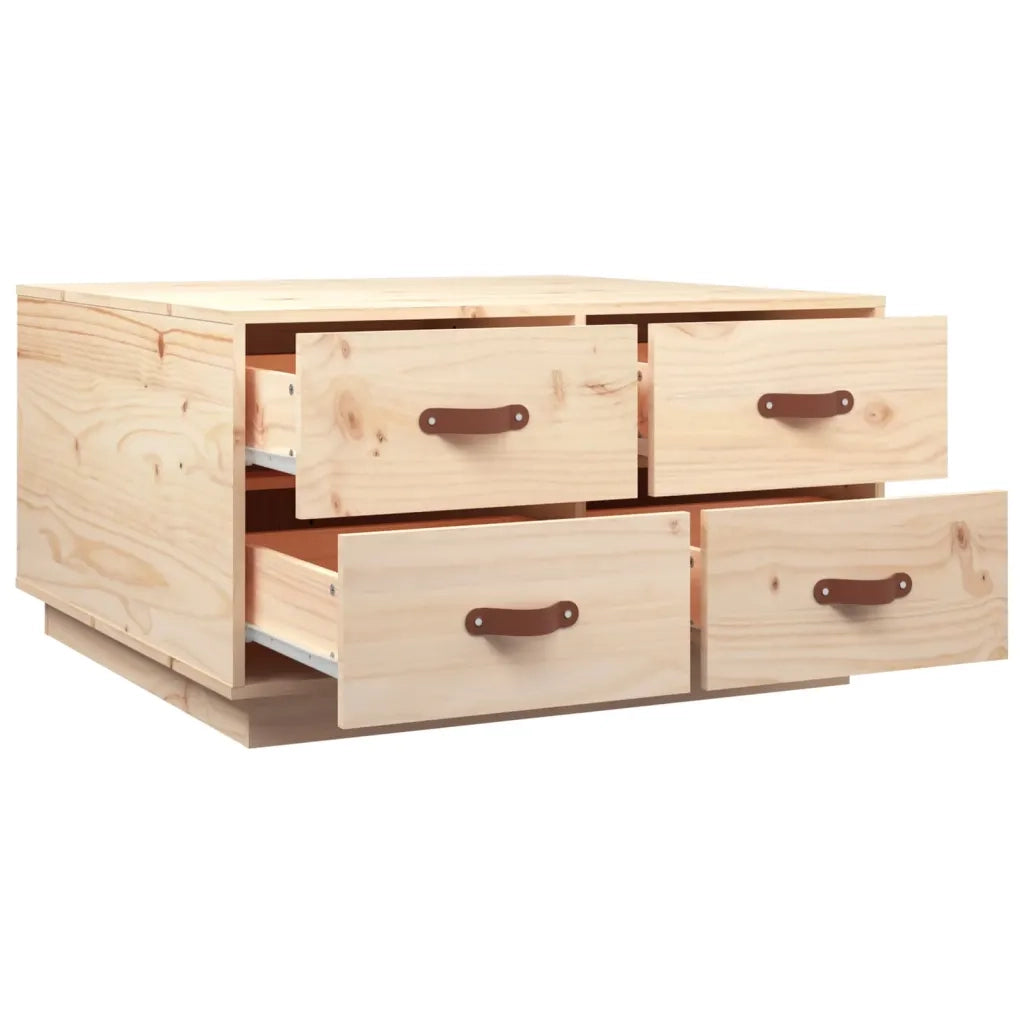 Tavolino da salotto | Tavolino da caff¨¨ | Tavolino da Soggiorno 80x80x45 cm in Legno Massello di Pino