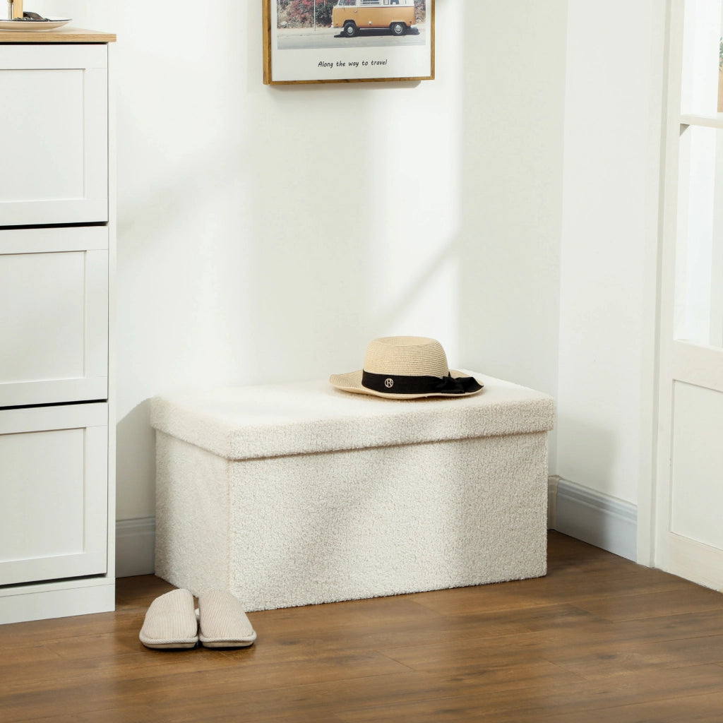 Pouf con contenitore e coperchio ¨C zephmum ¨C crema