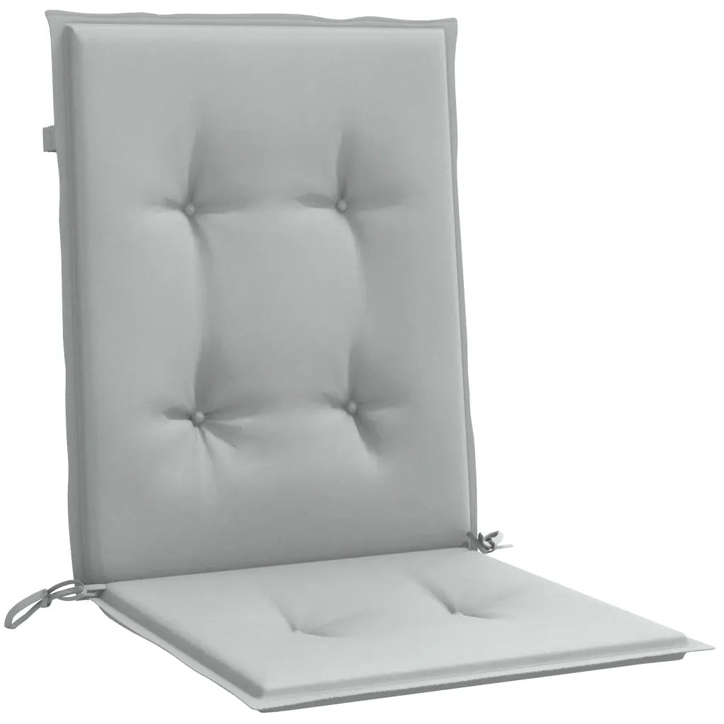 Cuscini Sedia Schiena Bassa 4 pz Grigio MÃ©lange 100x50x4 cm