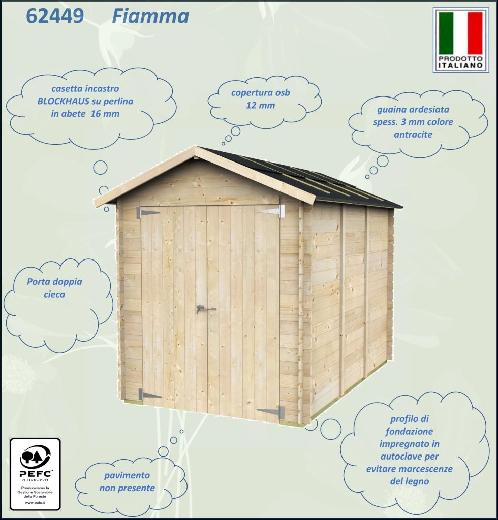 Casetta Bh16 Fiamma 178X273 Cm Pdc Pefc